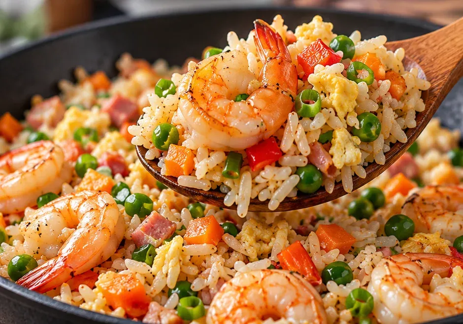 Outra foto de arroz Chinês com Camarão