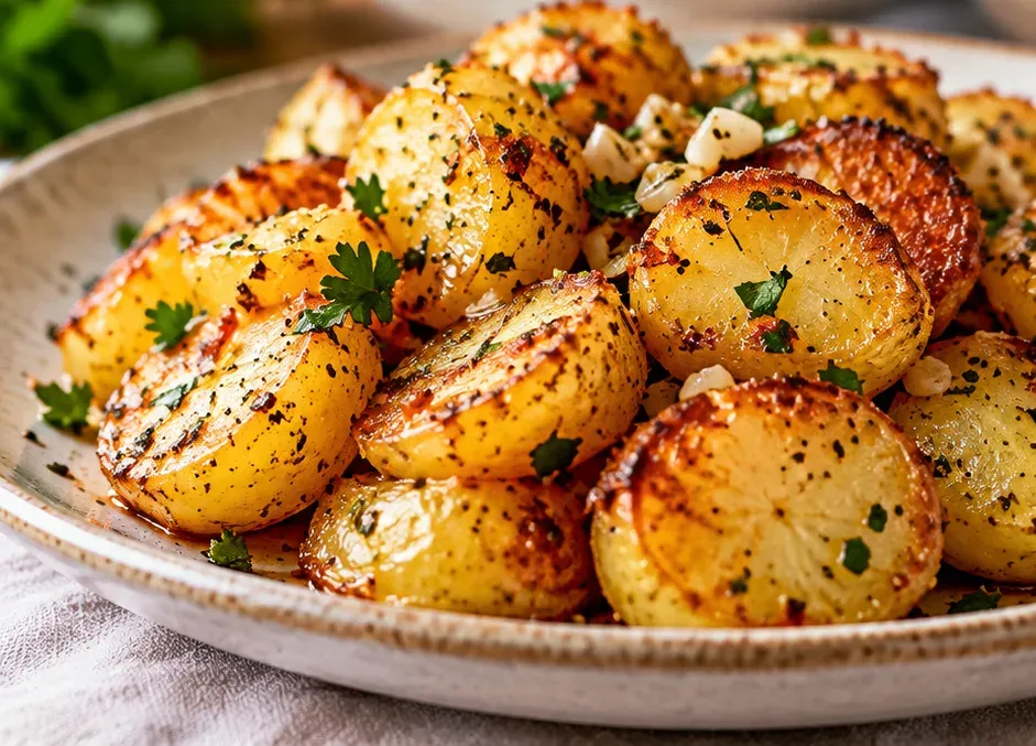 Outra foto de batatas Douradas na Frigideira