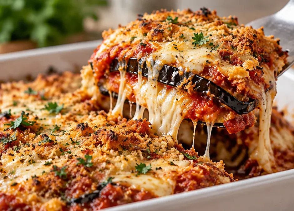 Outra foto de berinjela à Parmegiana Crocante