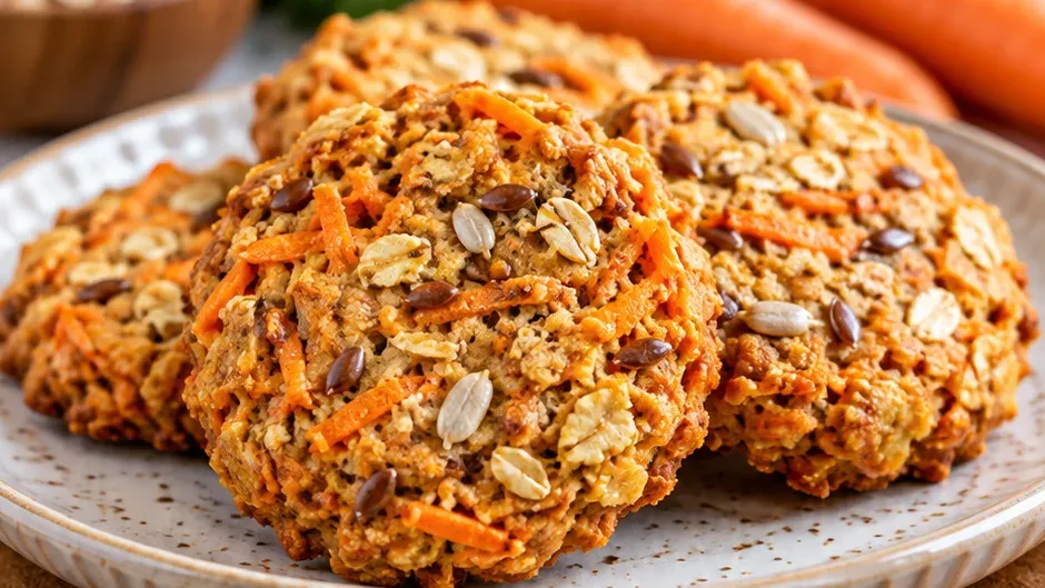 Foto de biscoitos Integrais de Cenoura pronto para servir