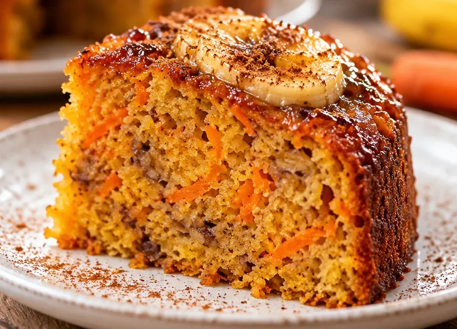 Outra foto de bolo de Banana com Cenoura