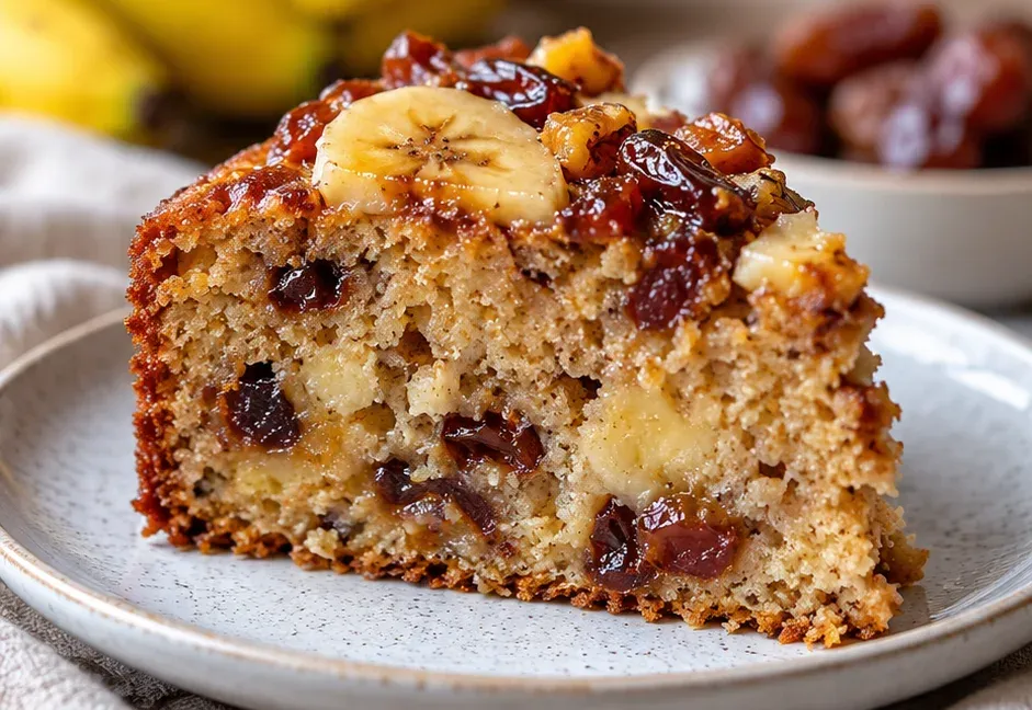 Outra foto de bolo de Banana com Tâmaras Sem Açúcar