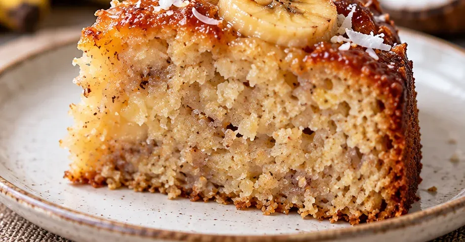 Outra foto de bolo de Banana Sem Lactose com Leite de Coco