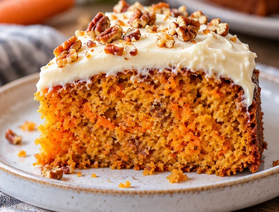 Outra foto de bolo de Cenoura Americano com Cobertura de Cream Cheese