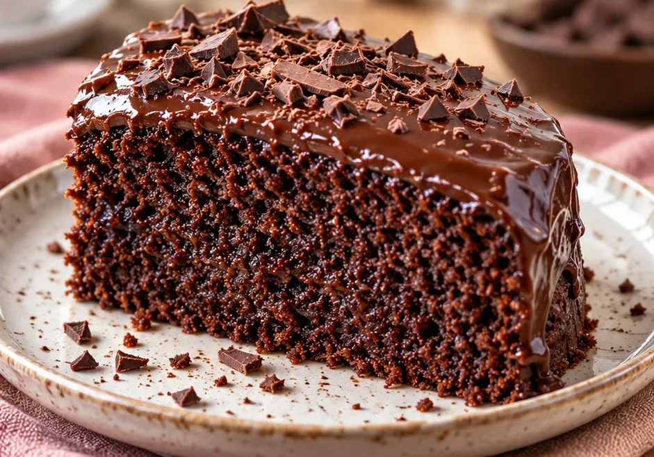 Outra foto de bolo de Chocolate Vegano