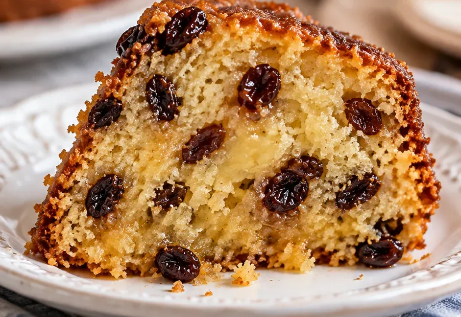 Outra foto de bolo de Rum com Passas