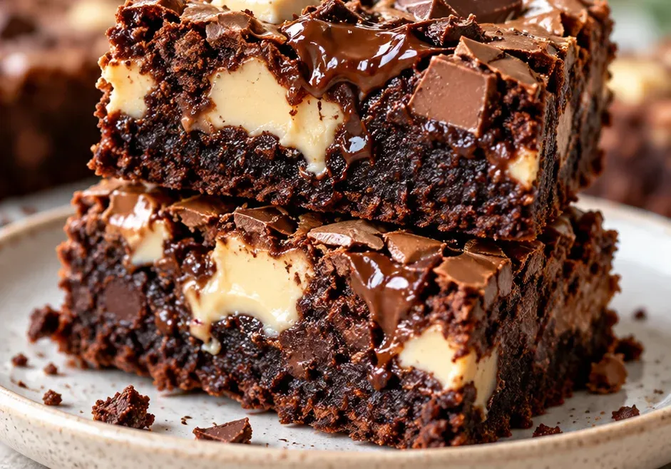 Outra foto de brownie Três Chocolates