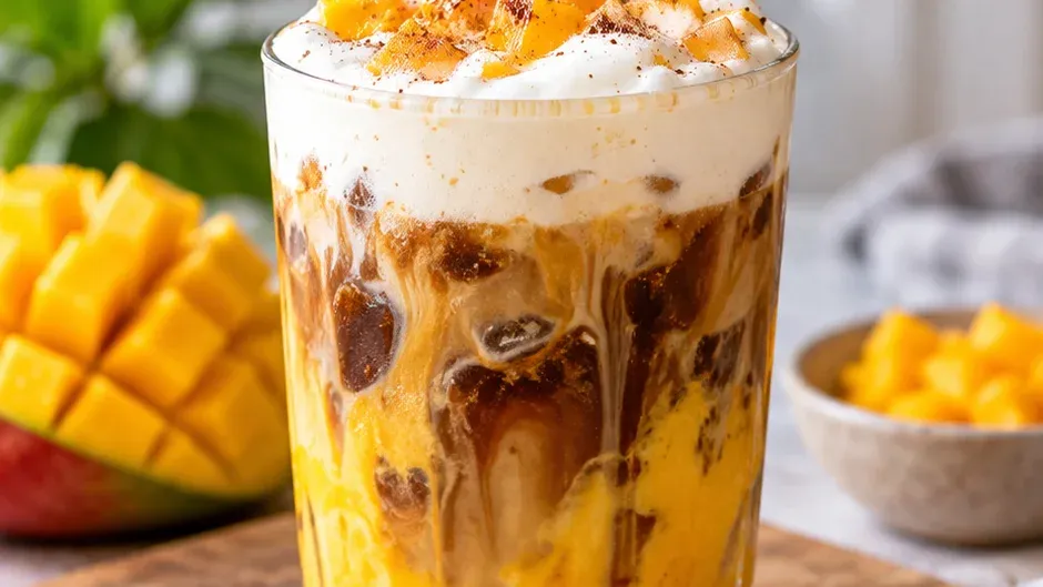 Foto de café Gelado de Manga com Cold Foam pronto para servir