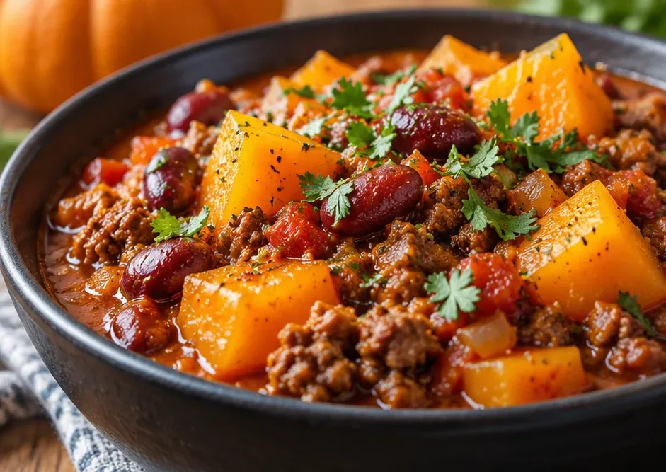 Outra foto de chili de Carne com Abóbora