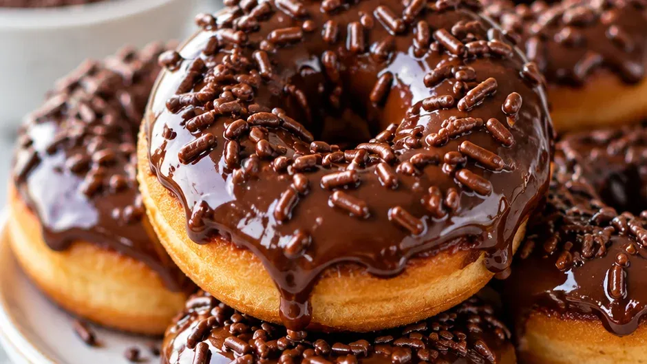 Foto de cobertura de Chocolate Rápida para Mini Donuts pronto para servir