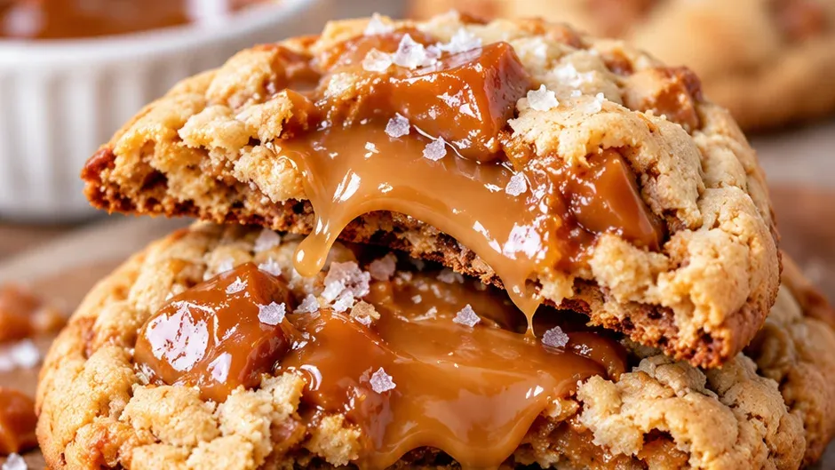 Foto de cookies de Caramelo Fáceis pronto para servir