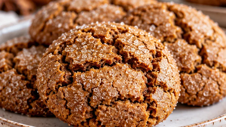 Foto de cookies Macios de Gengibre e Especiarias pronto para servir