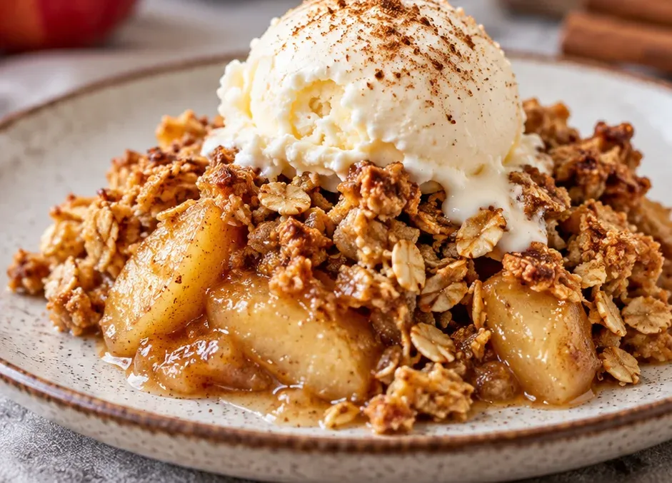Outra foto de crumble de Maçã com Aveia Fácil
