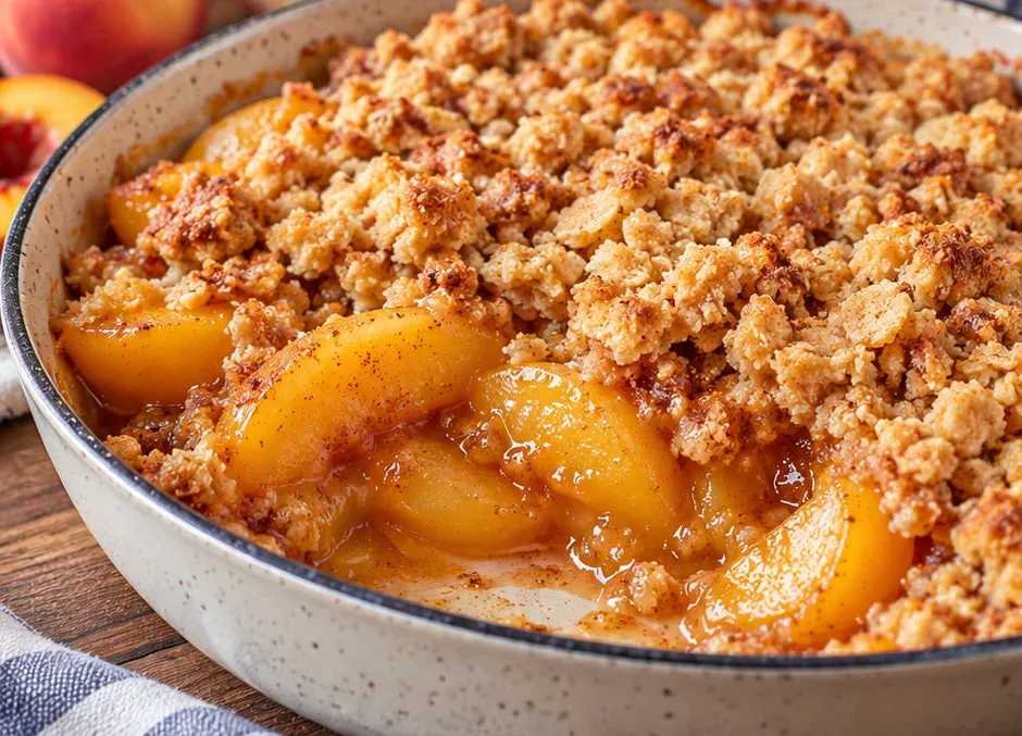 Outra foto de crumble de Pêssego de Panela (Sem Forno)