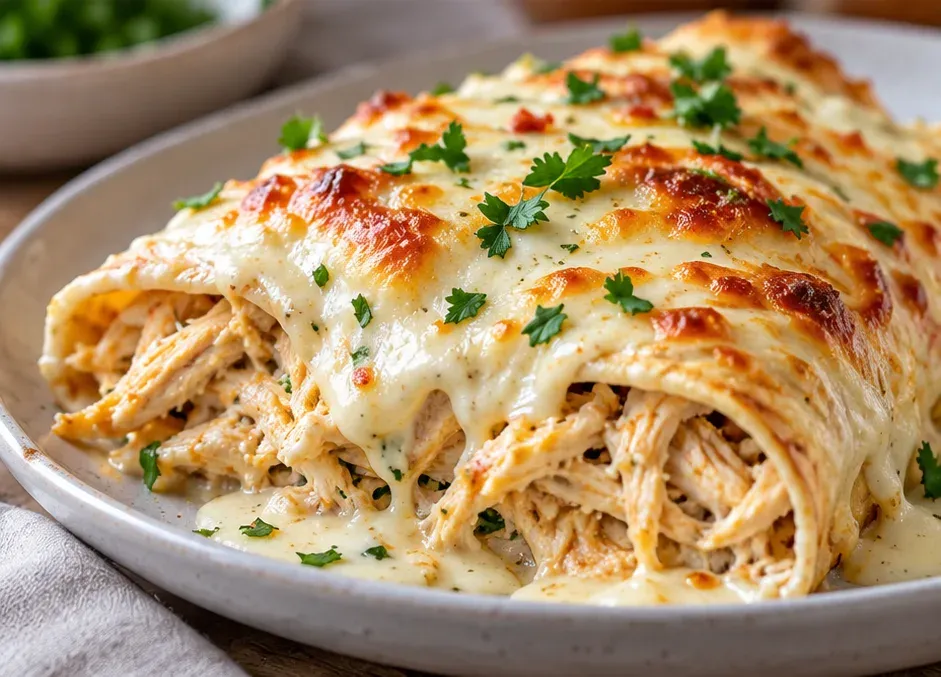 Outra foto de enchiladas de Frango com Molho Branco