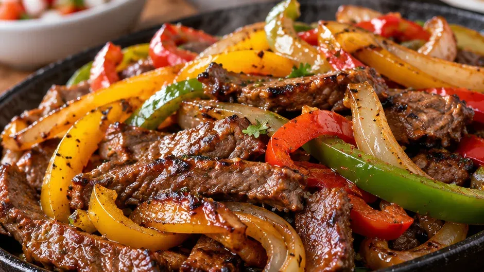 Foto de fajitas de Carne pronto para servir