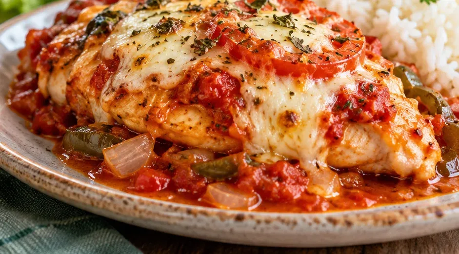 Outra foto de frango à Pizzaiolo
