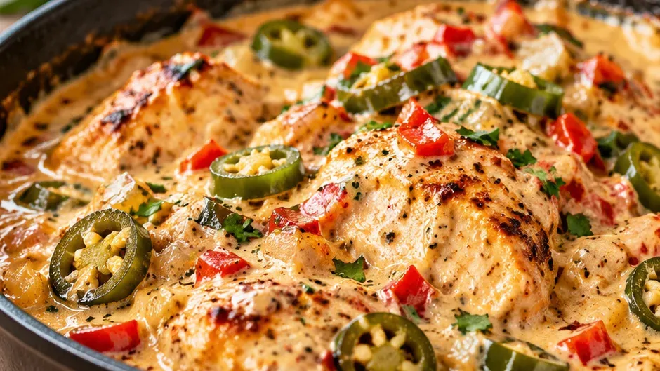 Foto de frango Cremoso Apimentado com Jalapeño pronto para servir
