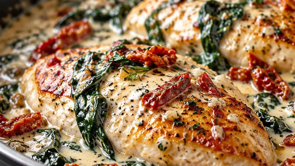 Foto de frango Toscano Cremoso pronto para servir