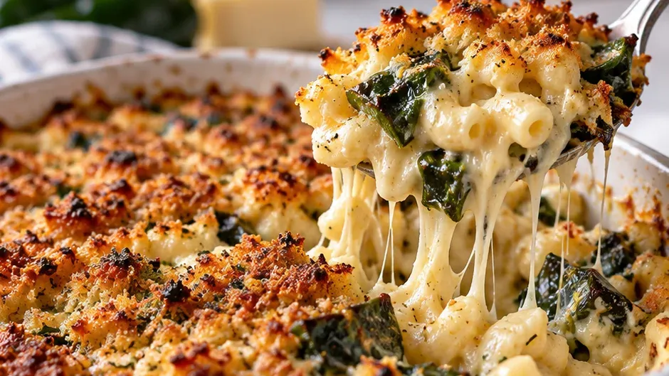 Foto de mac and Cheese com Pimenta Poblano Assada pronto para servir