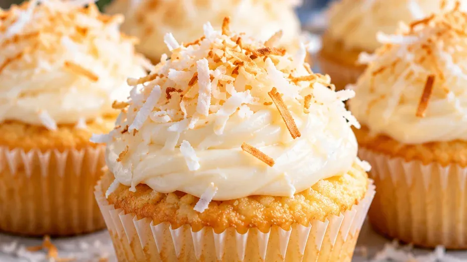 Foto de mini Cupcakes de Coco pronto para servir