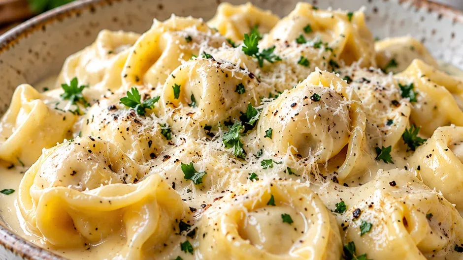 Foto de molho Cremoso para Capeletti pronto para servir