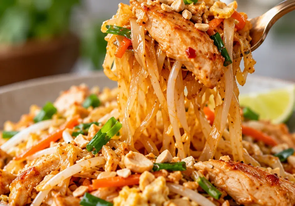 Outra foto de pad Thai de Frango