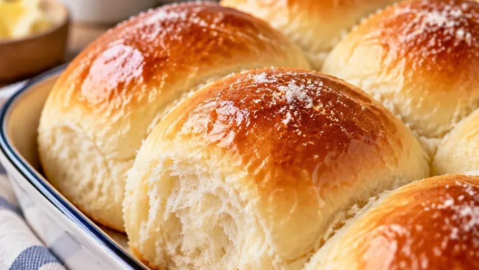 Foto de pãezinhos Caseiros Rápidos em 30 Minutos pronto para servir