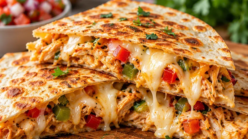 Foto de quesadilla de Frango pronto para servir