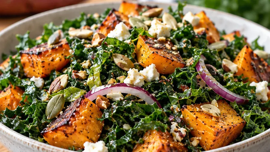 Foto de salada de Couve com Batata-Doce Assada pronto para servir