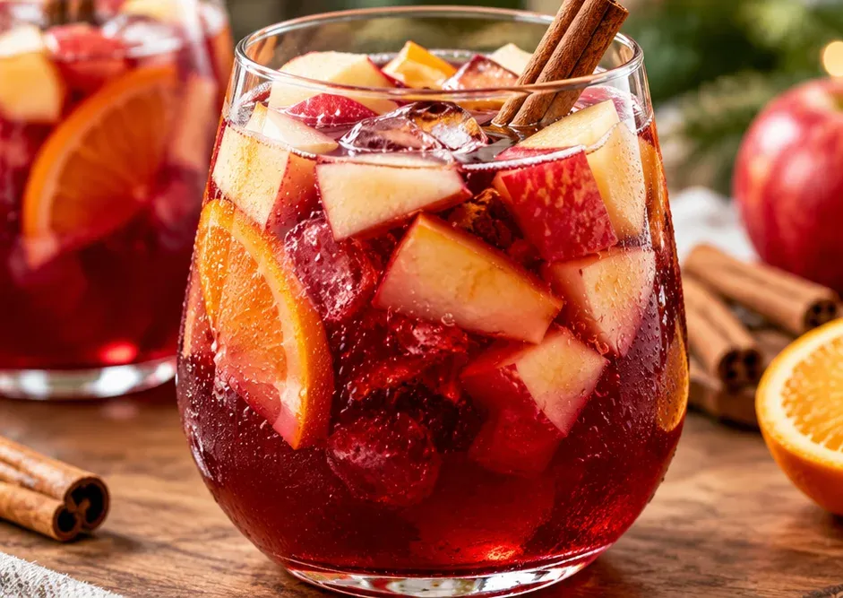 Outra foto de sangria de Maçã com Canela para Festas