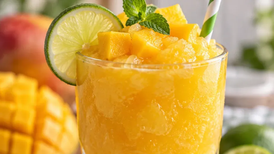 Foto de slush de Limonada com Manga pronto para servir