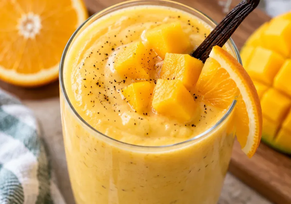 Outra foto de smoothie Cremoso de Manga e Laranja com Baunilha
