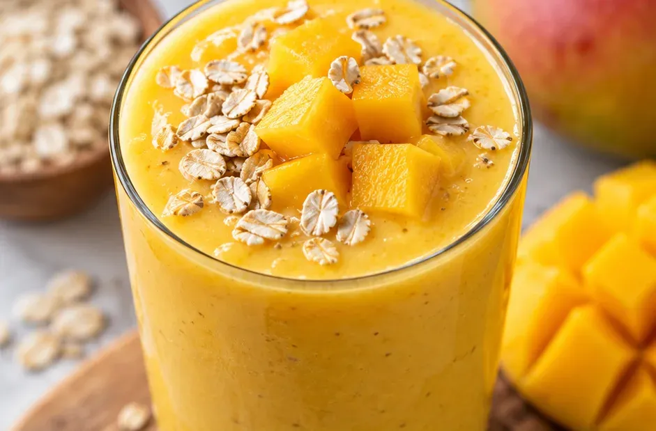 Outra foto de smoothie de Manga com Leite de Aveia