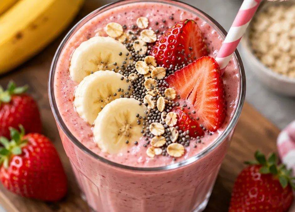 Outra foto de smoothie Proteico de Morango e Banana