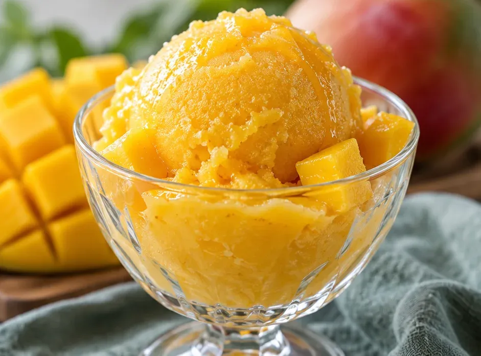 Outra foto de sorbet de Manga com 3 Ingredientes