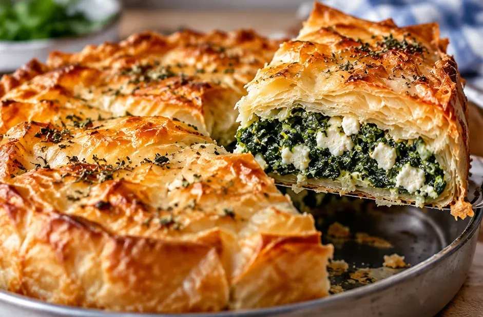 Outra foto de spanakopita: Torta Grega de Espinafre e Feta