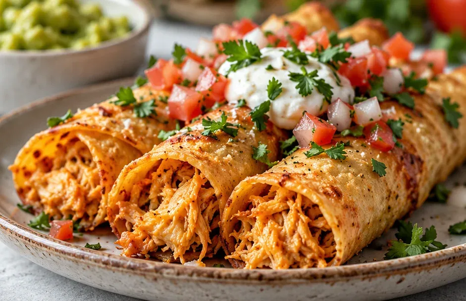 Outra foto de taquitos de Frango Crocantes