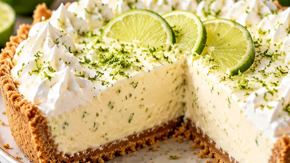 Foto de torta de Limão Gelada Sem Forno pronto para servir